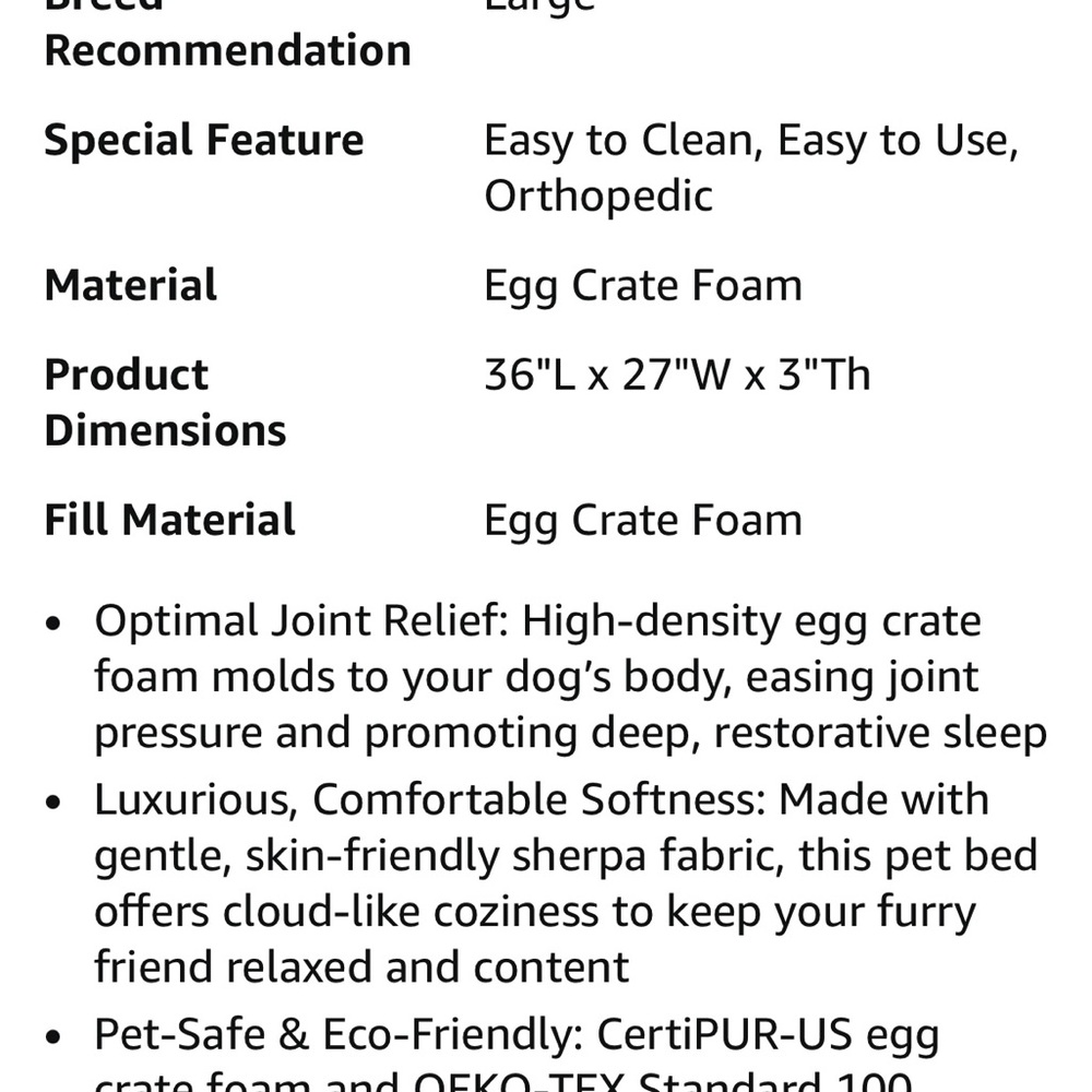 Bedsure Orthopedic Dog Mat/Bed - Picture 7 of 8